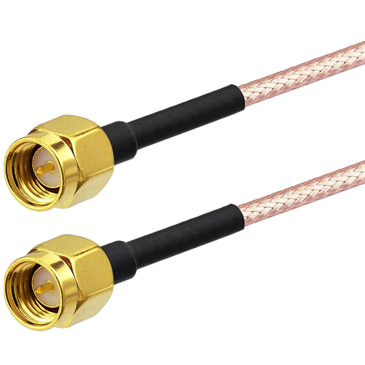 RG316 cable with SMA straight male to right angle male connector, 1.0m